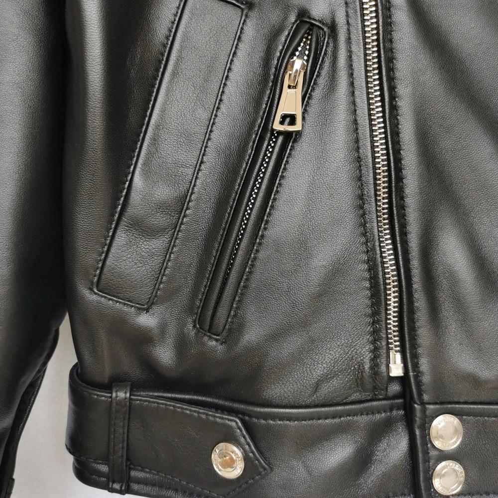 Maplesteed Loose Women Genuine Leather Jacket OVERSIZE Soft 100% Natural Sheepskin Drop-Shoudler Narrow Waist