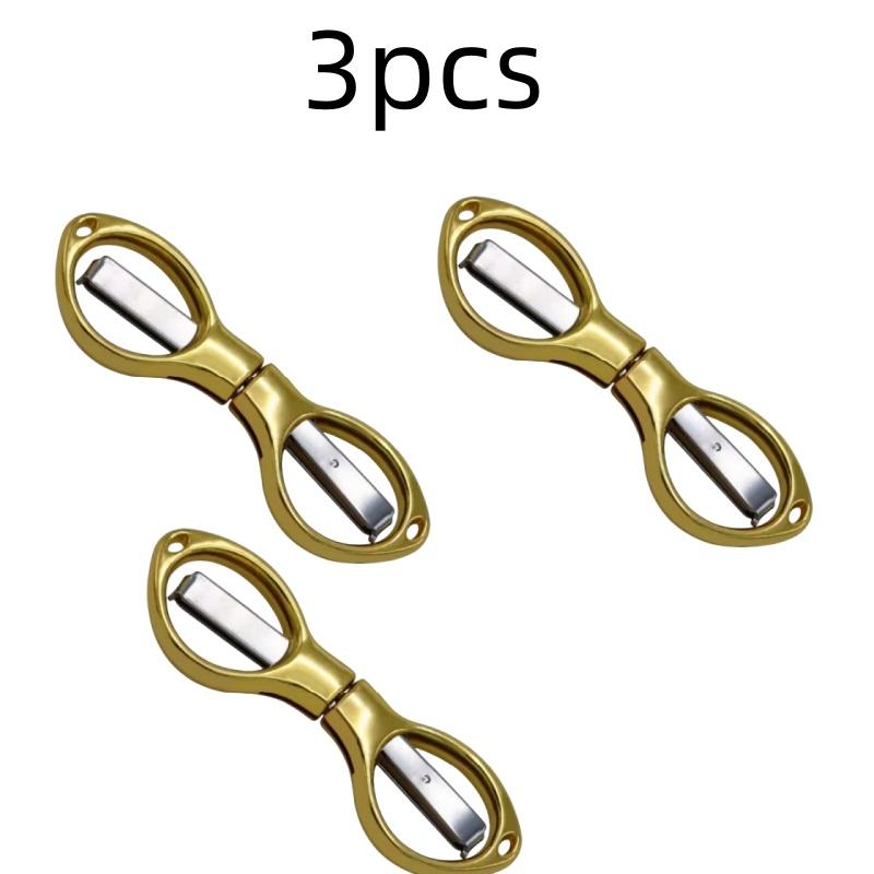 Simple Portable Folding Scissors Solid Color Glasses Shape Paper Cutters Students Handmade DIY Tools School Office Supplies