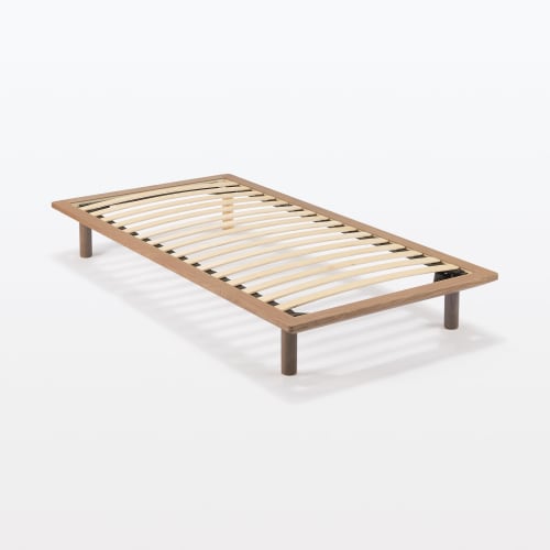MUJI Wooden Bed Frame Single Size Width 103 X Depth 202 X Height 5.5 Cm Walnut Veneer 12892182 (Legs Sold Separately/Customer Installed)