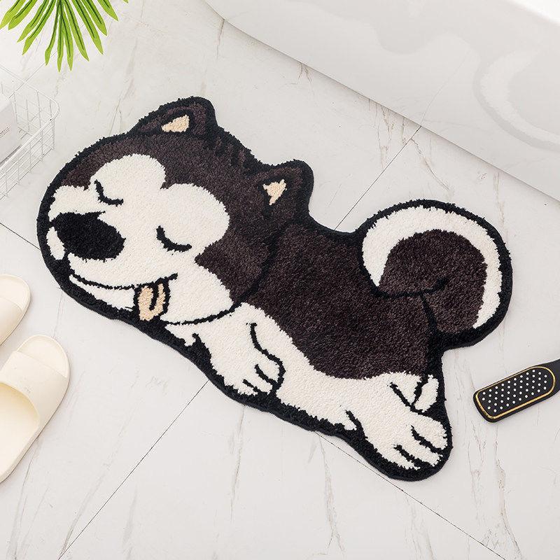 Cartoon Animal Absorbent Non-slip Mat In Bathroom Soft and Thick Foot Mat In Bedroom Door Imitation Cashmere Mat In Bathroom
