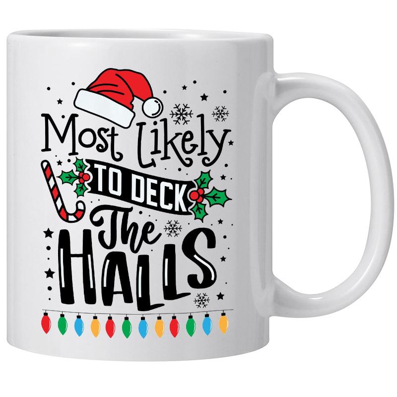 Christmas Christmas Ceramic Coffee Mug Santa Tea Mug Movies Tree Mug