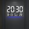 10 Inch Digital Alarm Clock 5 Brightness Levels Wall Alarm Clock with Remote Control Dynamics RGB Display for Home Office School