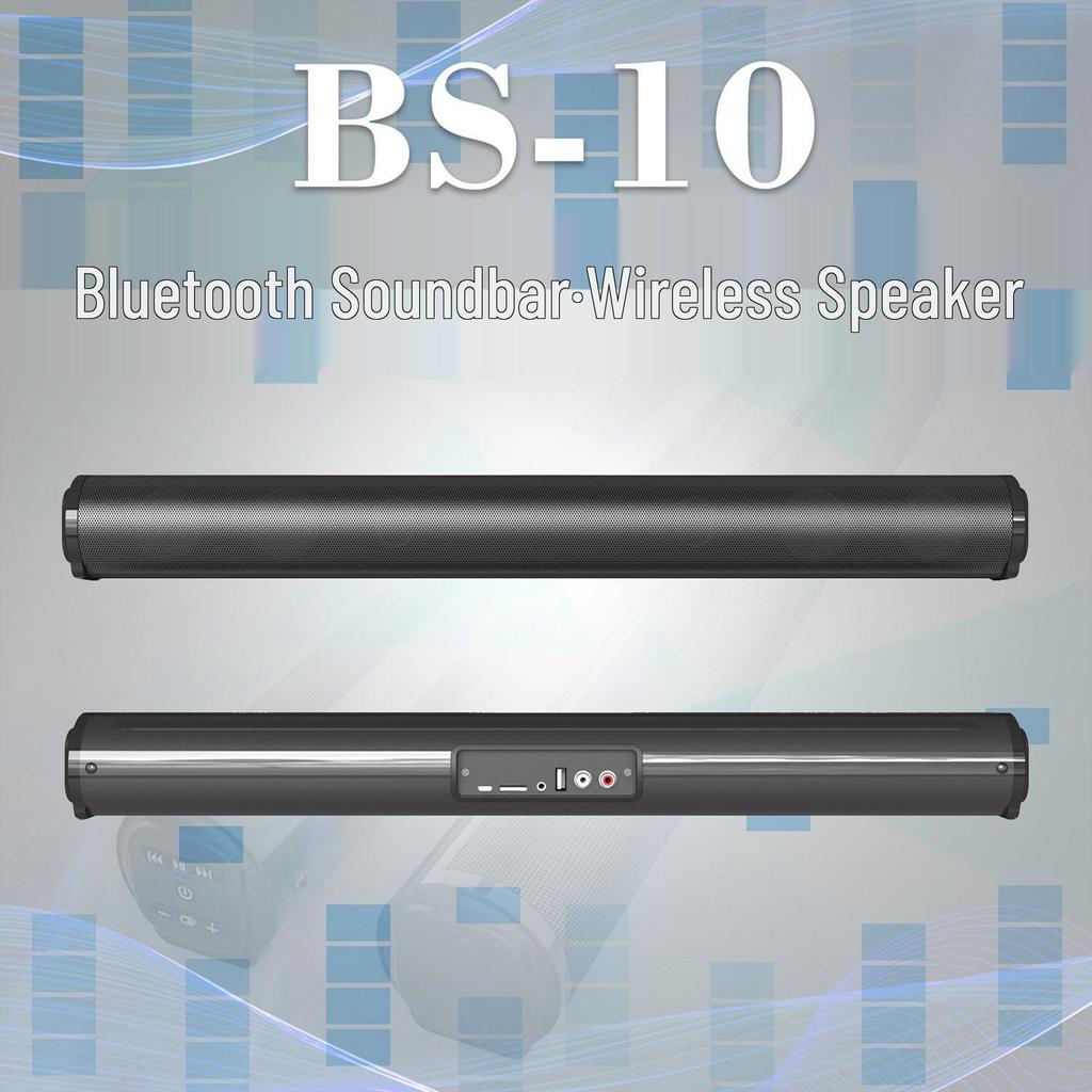 BS-10 Wireless Bluetooth Speaker & Long TV Soundbar, Compatible with Computer & Projector.