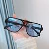 Large Frame Women Men Square Sun Glasses Retro Polygon Sunglasses Female Vintage Stylish Eyewear Double Beam Eyeglasses Quality