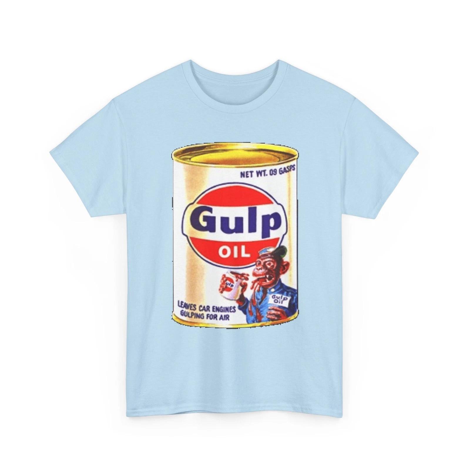 Wacky Packages Gulp Oil Can Printed T shirt Funny Gulf Parody M