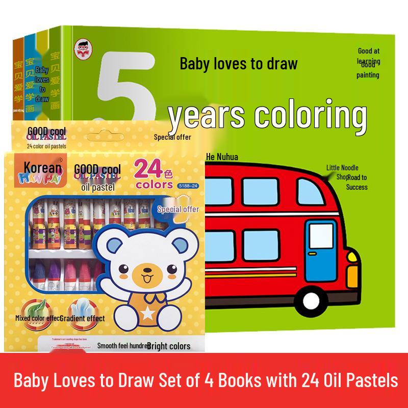 Kids' Coloring and Drawing Book Set: Doodle & Paint for Kindergarten