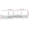VidaXL Salon de Jardin 4 pcs avec Coussins, Mobiliers de Patio avec Dossier, Ensemble de Canapés, Meubles de Terrasse 3186726