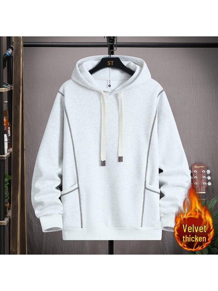 Jungen Fleece-gefütterter Kapuzenpullover für den Winter – Warme, trendige Oberbekleidung für Teenager