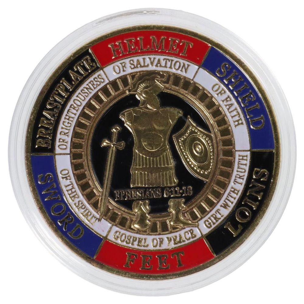 Souvenir-Münze Souvenir-Münze Die volle Rüstung Gottes Challenge Coin Anlegen Sammlermünzen Dekoration Kultur Challenge Coin Geschenk