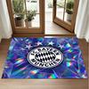 Bayern Munich Design Crystal Velvet Rug Soft Decorative Mat for Bedroom Entrance