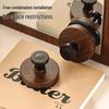 Walnut Wood Grain Suction Cup Hook 2-Pack—Bathroom/Coat Door Hanger