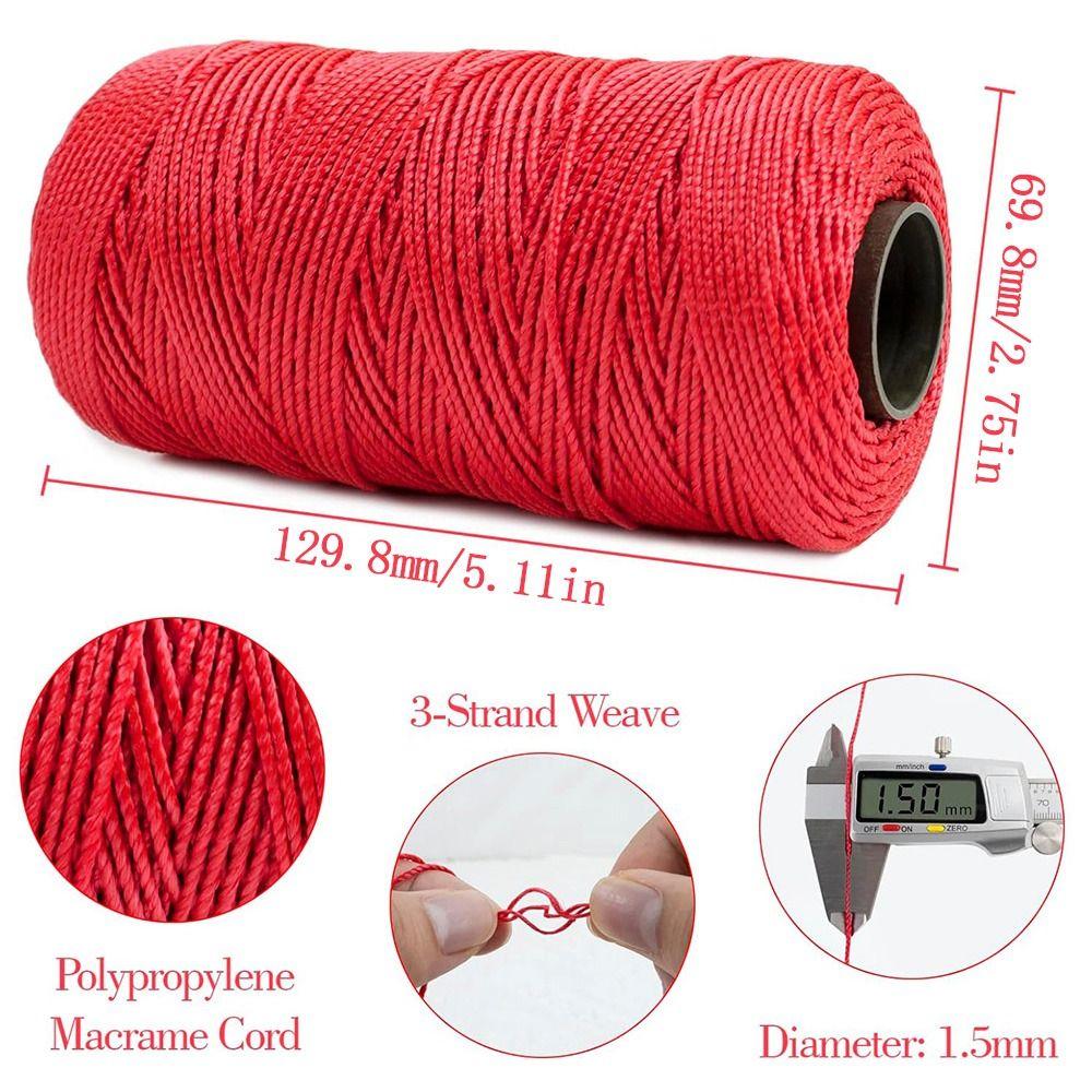 Craft Decorative 1.5mm Ice Cotton Silk Thread 200m Colored Crochet Yarn Crochet Thread Cord Bag Hat Shoes