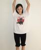 RONRON Big Ribbon Cat Basic Fit T Shirt White