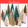 Exquisite Miniature Christmas Trees In White Blue Green And Gold For Xmas Decor