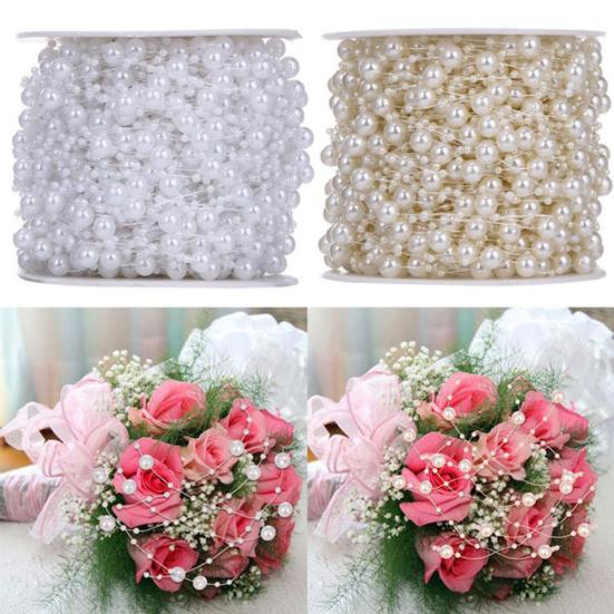 5M Faux Pearl Beads Chain Garland Rope Bridal Wedding Party Headwear