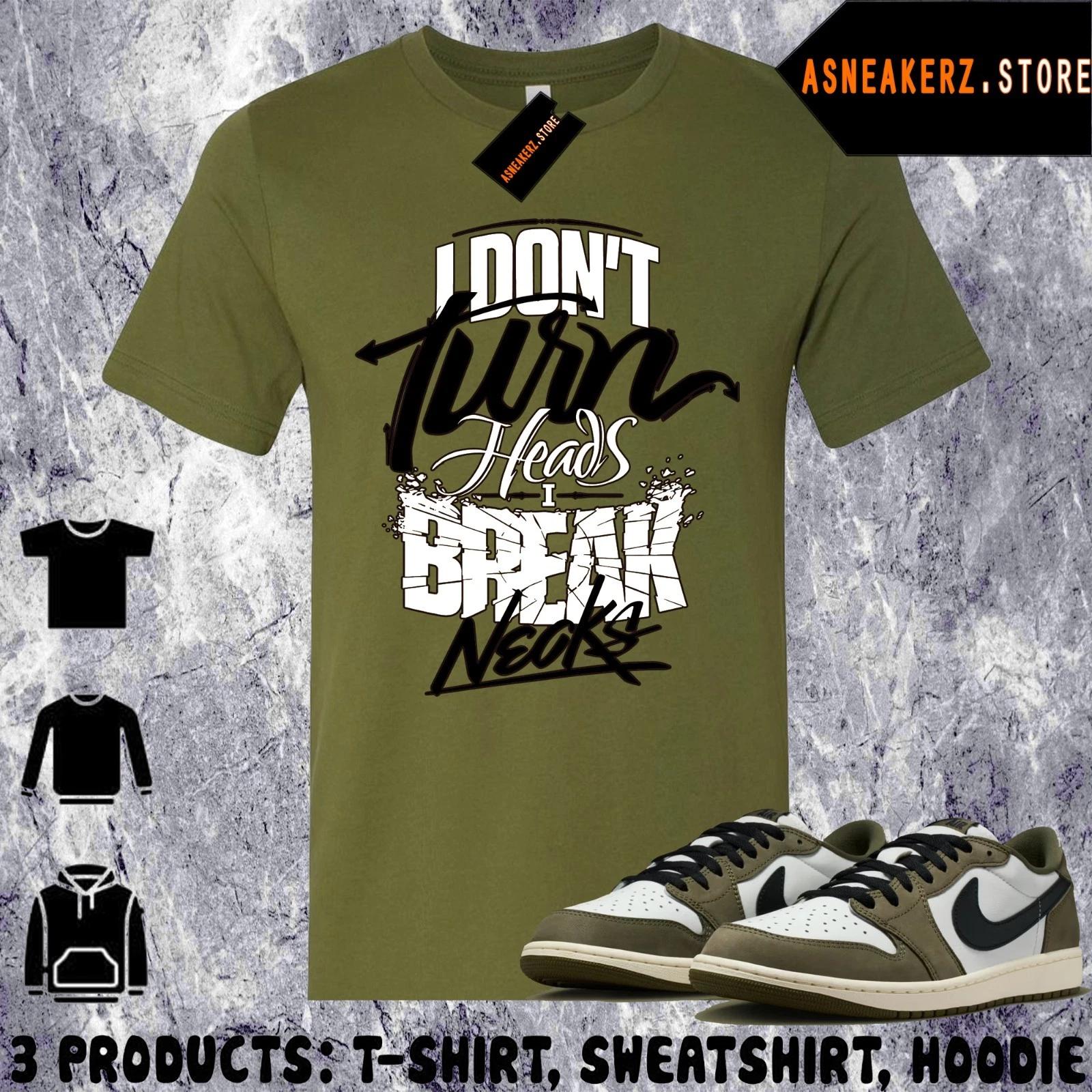 

Shirt Match AJ 1 Low OG Medium Olive 2026 Sneaker Matching Neck Breaker T-Shirt L
