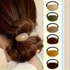 Vintage French-Inspired High-Elasticity Hair Ties for Women - Elegant Solid Color Ponytail Holders, Durable & Comfortable Hair Accessories