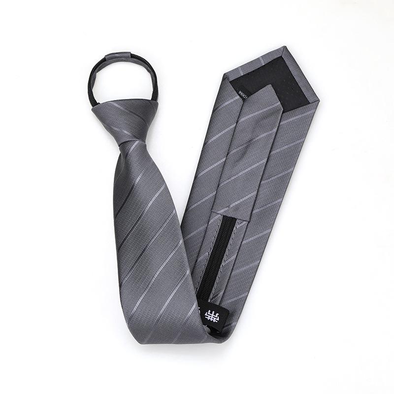 Black Zipper-Free Lazy Blue Men And Women Business Dress Interview To Work Groom Wedding Korean Version Narrow Tie