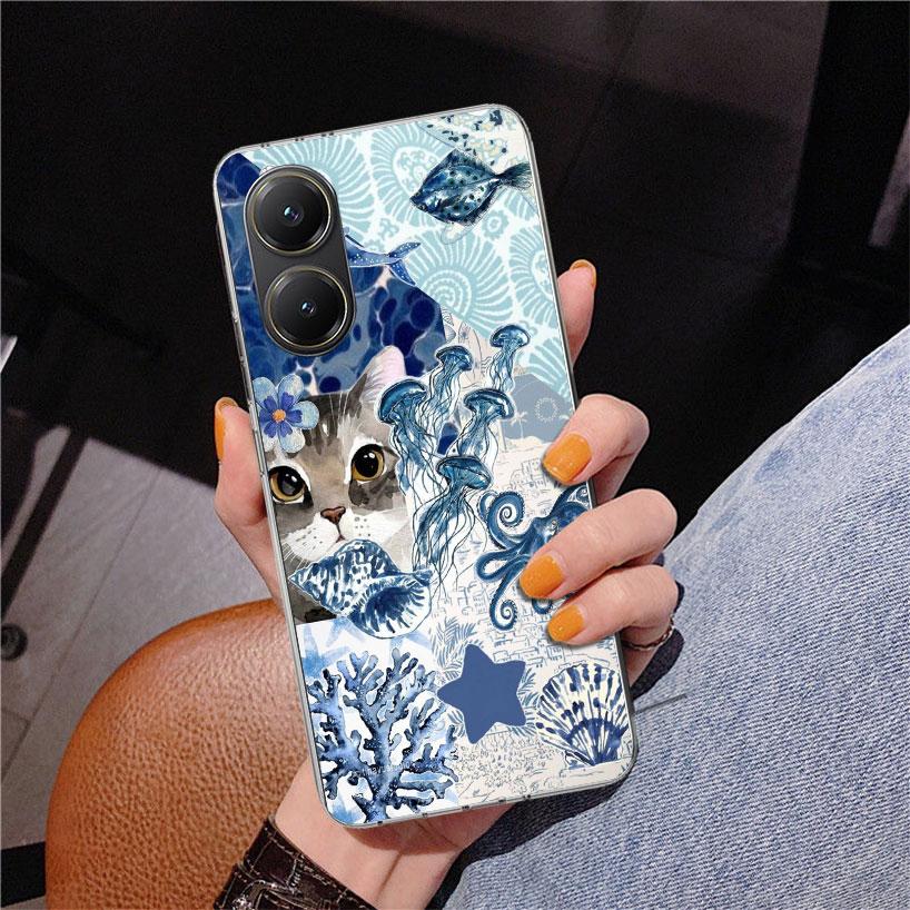 

Чехол для телефона Ocean Starfish Sea Turtle Shark для Xiaomi Poco X5 X6 X7 Pro X4 Gt F7 Ultra M8 M7 Redmi 15C 15 13C 13 12C 12 Уникальный C Redmi 13C