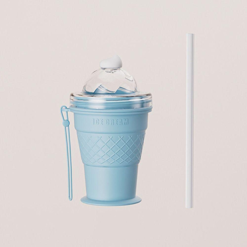 Ice Cream Design Foldable Ice Ball Cup Leak-Proof Ice Cube Water Bottle  Office