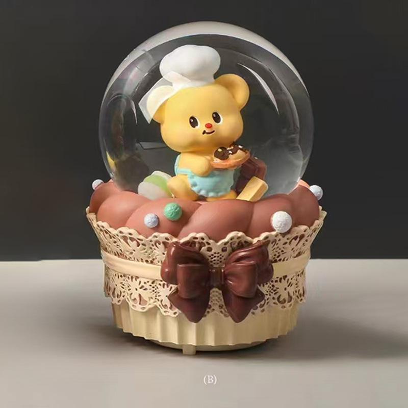 Astronaut Crystal Ball Music Box Ornament - Student Snow Globe Birthday Gift