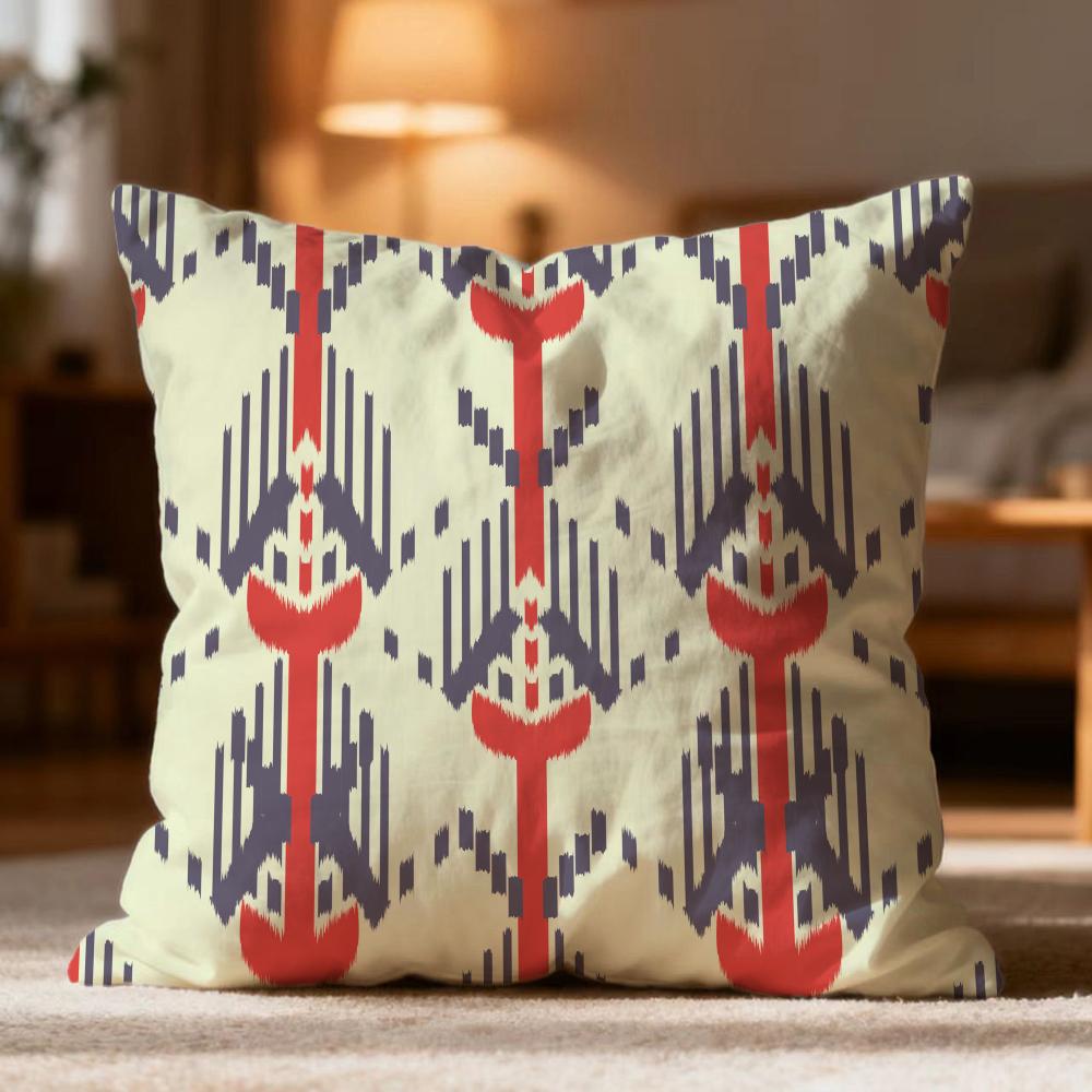 Fashion N-NNative Fabric Pattern Cushion Cover Soft Washable Pillow Case Multi-Scene for Couch Bed Travel Office Use