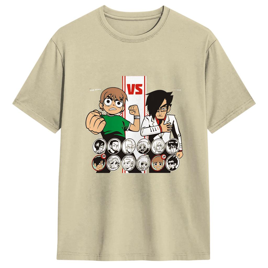 Scotts Pilgrim Tshirts Unisex Funny Pure Cotton Tee Shirt Crew Neck Short Sleeve T Shirts Plus Size Tops