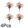 4 Bundles Artificial Flowers Outdoors Fake Flowers Realistic Bonsai Shrub Garden Home Decor Morning Glory Vibrant