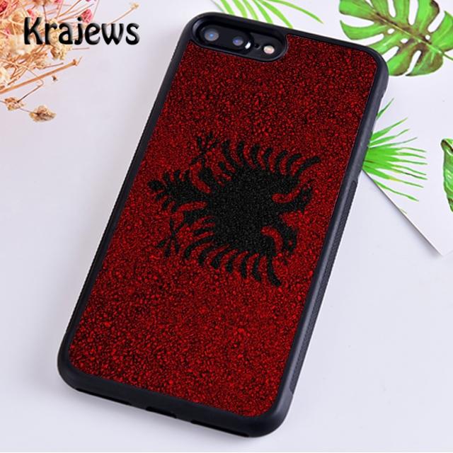 Krajews Albanian Flag Eagle Banner Phone Case Cover For iPhone 14 5s 6s 7 8 Plus X XR XS 11 12 13 Pro Max Samsung S21 S22 Ultra