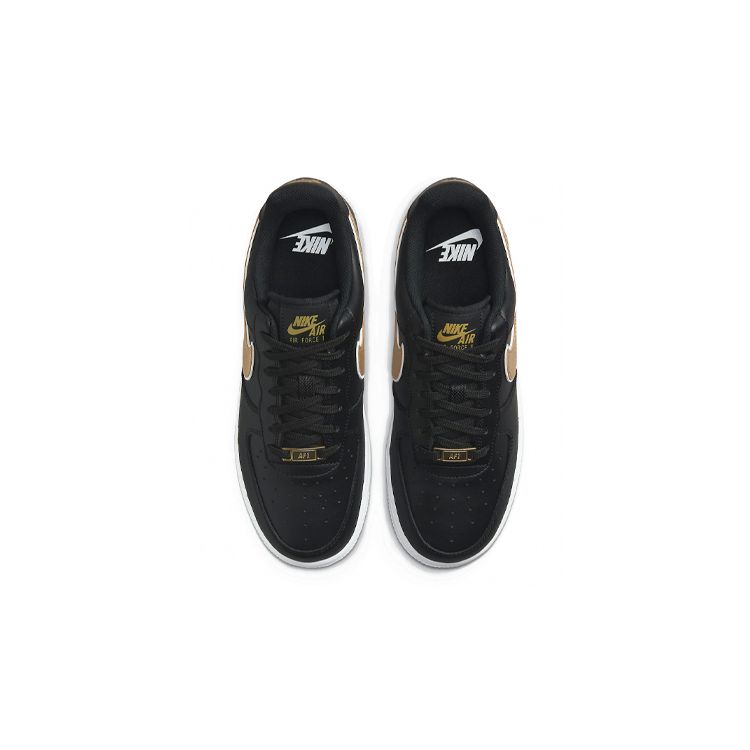 Nike Air Force 1 07 Essential Zwart Metallic Goud Dames Sneakers Wit DD1523-001