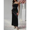 Female Slim Solid Color Strap Breast Evening Dress Long Skirt Women's Clothing