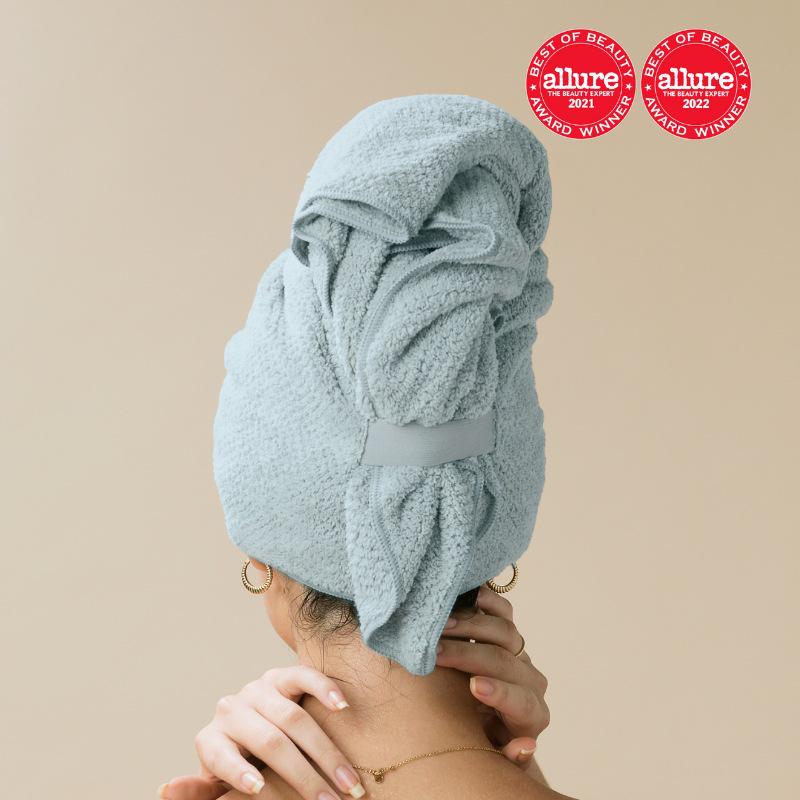 Extra Large, Extra Thick Quick-Dry Women's Hair Towel - Class A Pure Cotton, Absorbent, Head Wrap