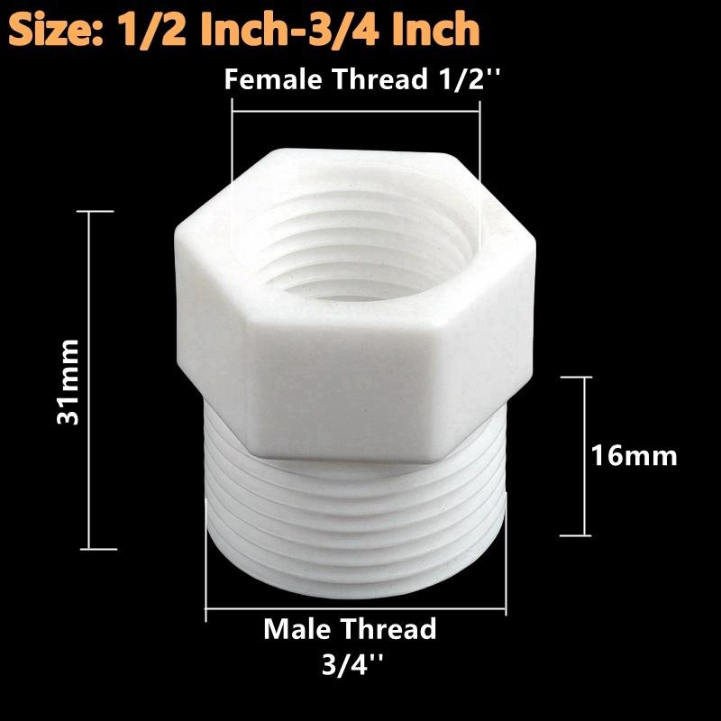 

1~5 шт 1/2 3/4 наружная/внутренняя резьба переходник соединение втулка соединитель садовый ирригационный водопроводный фитинг аквариум ниппель соединение 1 Piece