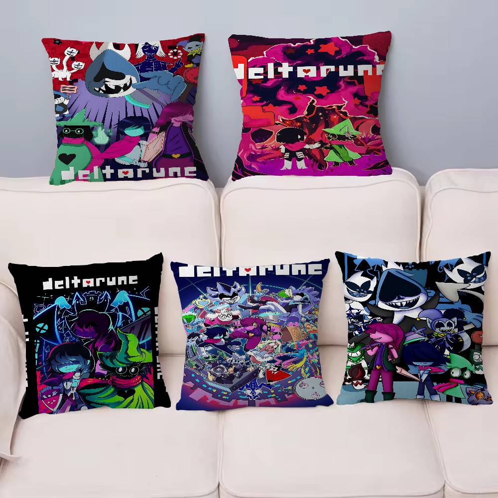 D-Deltarune Video Game Cushion Cover Pillow Cover Decor Pillowcase Printed Cushion Case for Couch