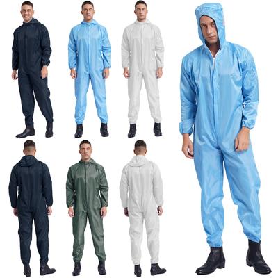 Ολόσωμη Φόρμα Unisex Αντιστατική Ανθεκτική στη Σκόνη με Κουκούλα Κλείσιμο με Φερμουάρ Μπροστά Εργαστήριο Εργασία Βαφή με Σπρέι