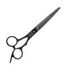 All Black Haircutting & Beauty Scissors Set: Straight Shears, Serrated Shears, Adult Thinning Scissors