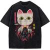 Japan Funny Anime Dandadan Okarun Ken Takakura Grarphic Print Tshirt Men Women Cotton Summer Retro Washed Casual Oversized Tops