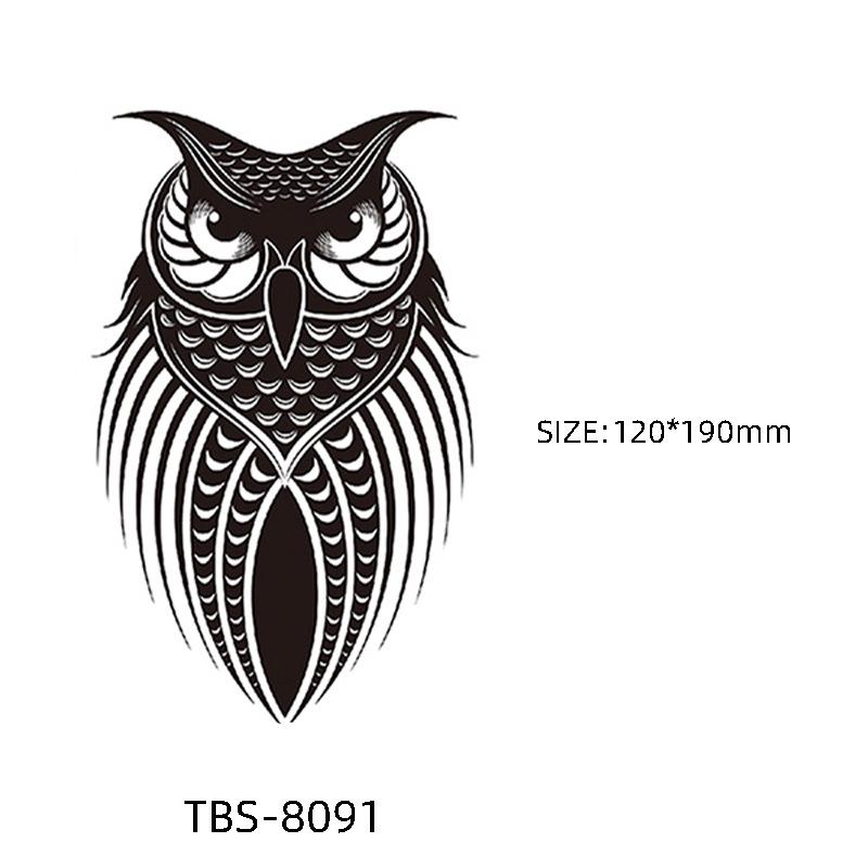 Waterproof Semi-Permanent Black & White Totem Flower Tattoo Stickers