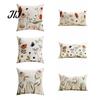 Square Decorative Pillow Shams Floral Embroidered Cushion Cover, Throw Covers Farmhouse Cover for Living Room Sofa Couch Washable