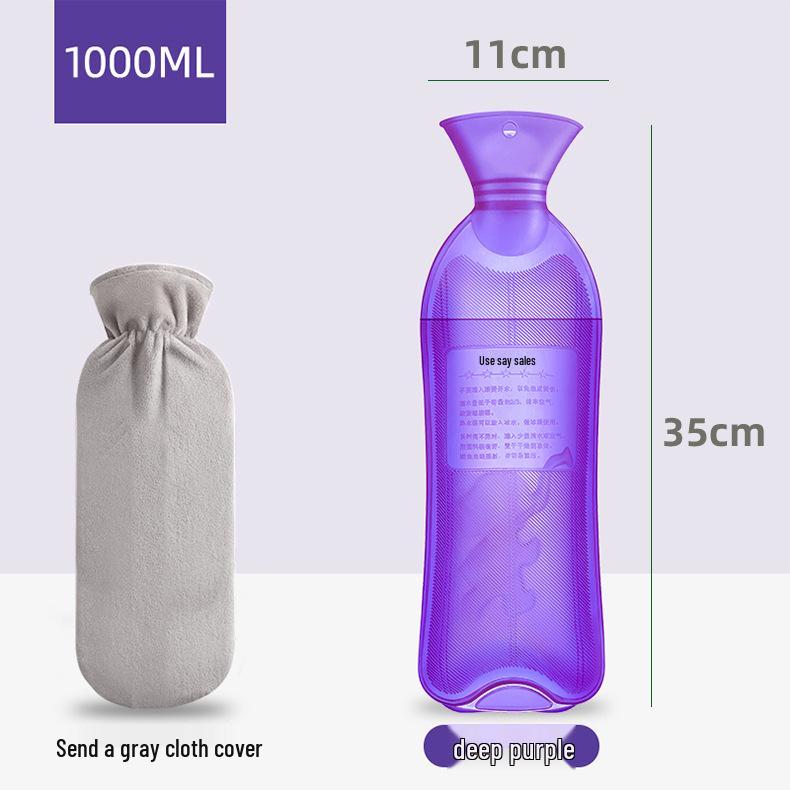 Große Heißwasserflasche für Bauch, Nacken und Rücken – Langes Streifendesign für die Wärmetherapie