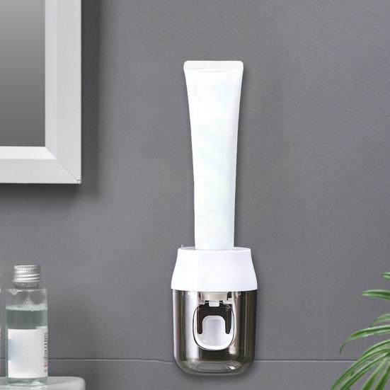 Toothpaste Squeezer Quantitative Squeeze Reduce Waste Strong Bearing Kids Adult Wall Mount Automatic Toothpaste Dispenser Bathroom Accessories