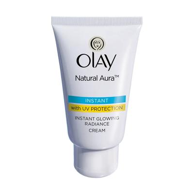 Olay Natural Aura 7 in One Sofort strahlende Ausstrahlung mit UV-Schutz, 40 g