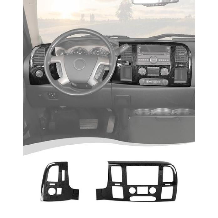 Interior Center Console Cover Trims For Silverado Suburban Tahoe 2007-13 Carbon