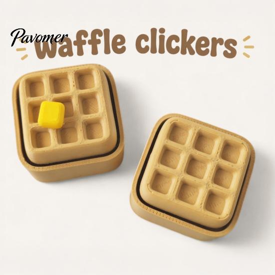 Desktop Decorative Ornament Keychain Pendant, Mechanical Balance Figurine, 3D Printed Modern Artistic Modeling Piece Stress Relief Fidget Toy, Waffles