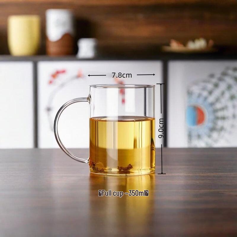ZISIZ High Borosilicate Glass Water and Tea Cup