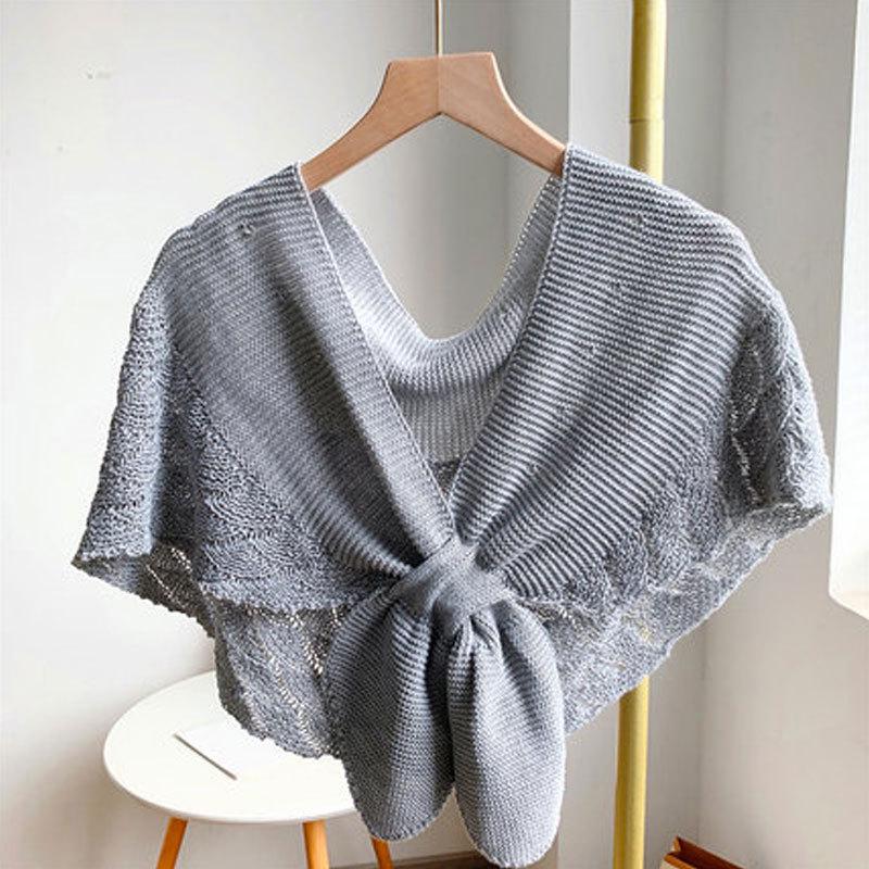 

Жіночий в язаний корейський плащ: Універсальний офісний шарф та шаль