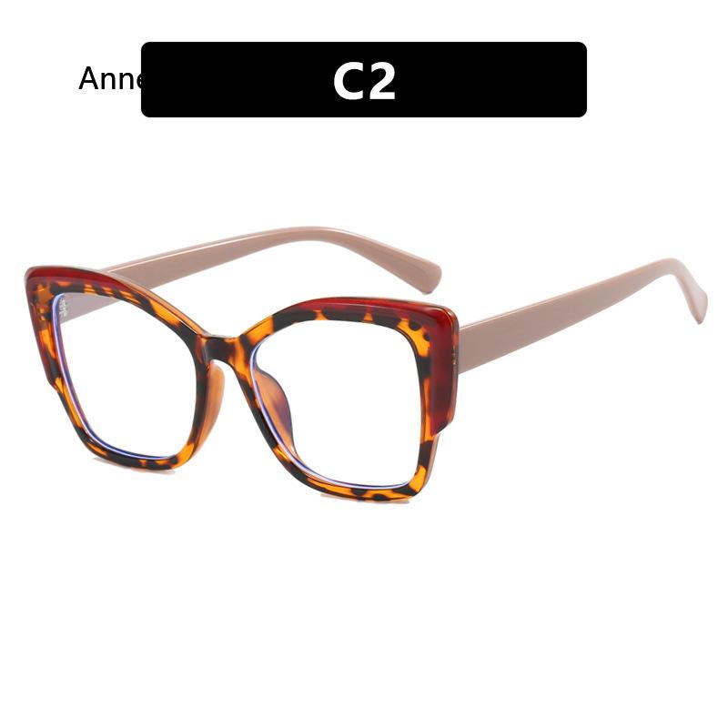 Retro Colorful Leopard Cat Eye Women TR90 Glasses Frame Clear Anti Blue Light Men Optical Eyewear Eyeglasses