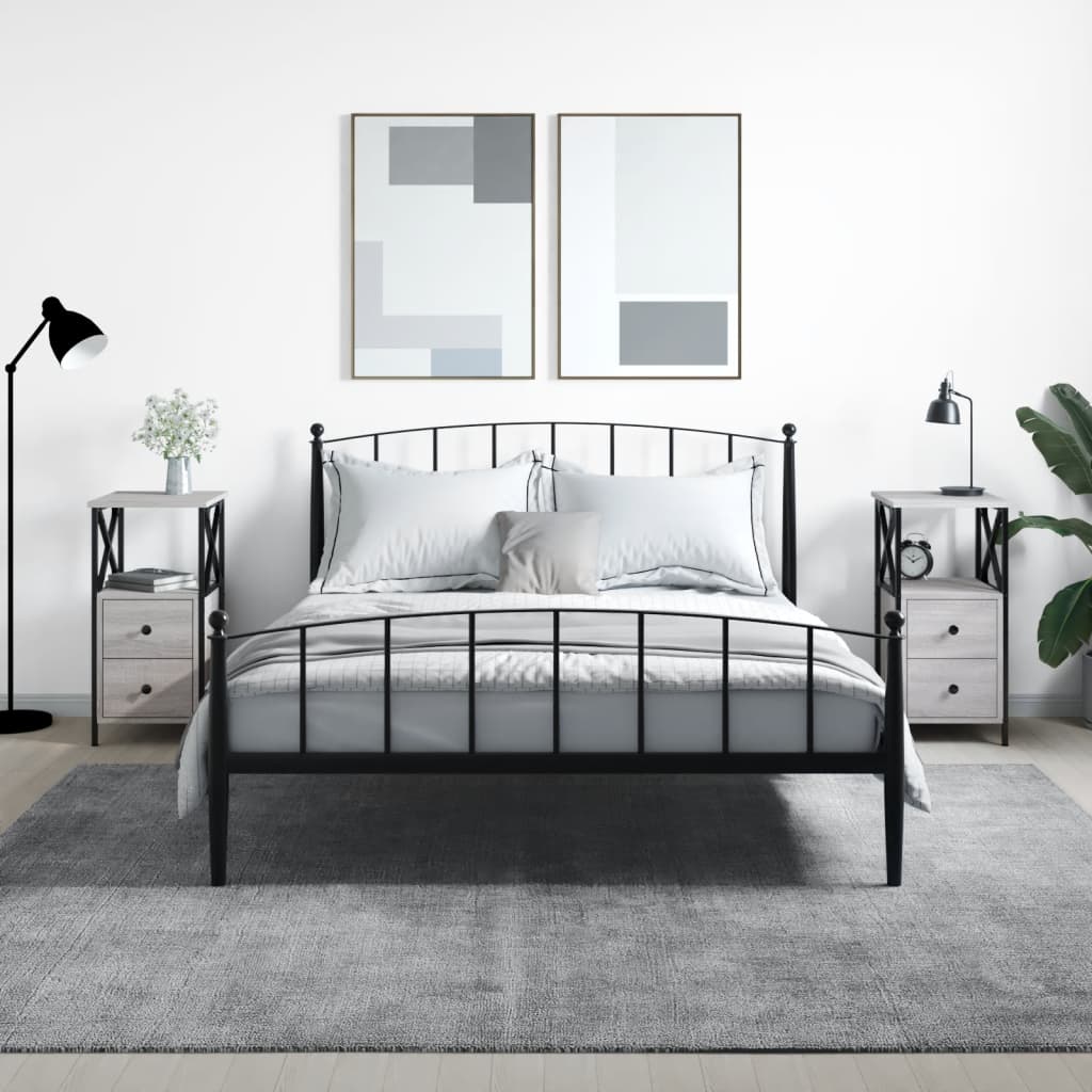 Nightstands (2 pcs) Grey Sonoma 34 x 35.5 x 70 cm engineered wood