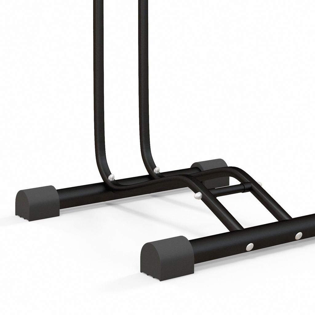 Vertical and Horizontal Bike Rack Bicycle, Storage Stand with Adjustable Hooks, for 24"-29" Wheels, 700c Bike