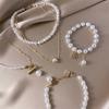 Classic Fashion Butterfly Pearl Pendant Bracelet For Women Exquisite  Lucky Cuff Bracelet Anniversary Gift Luxury Jewelry New